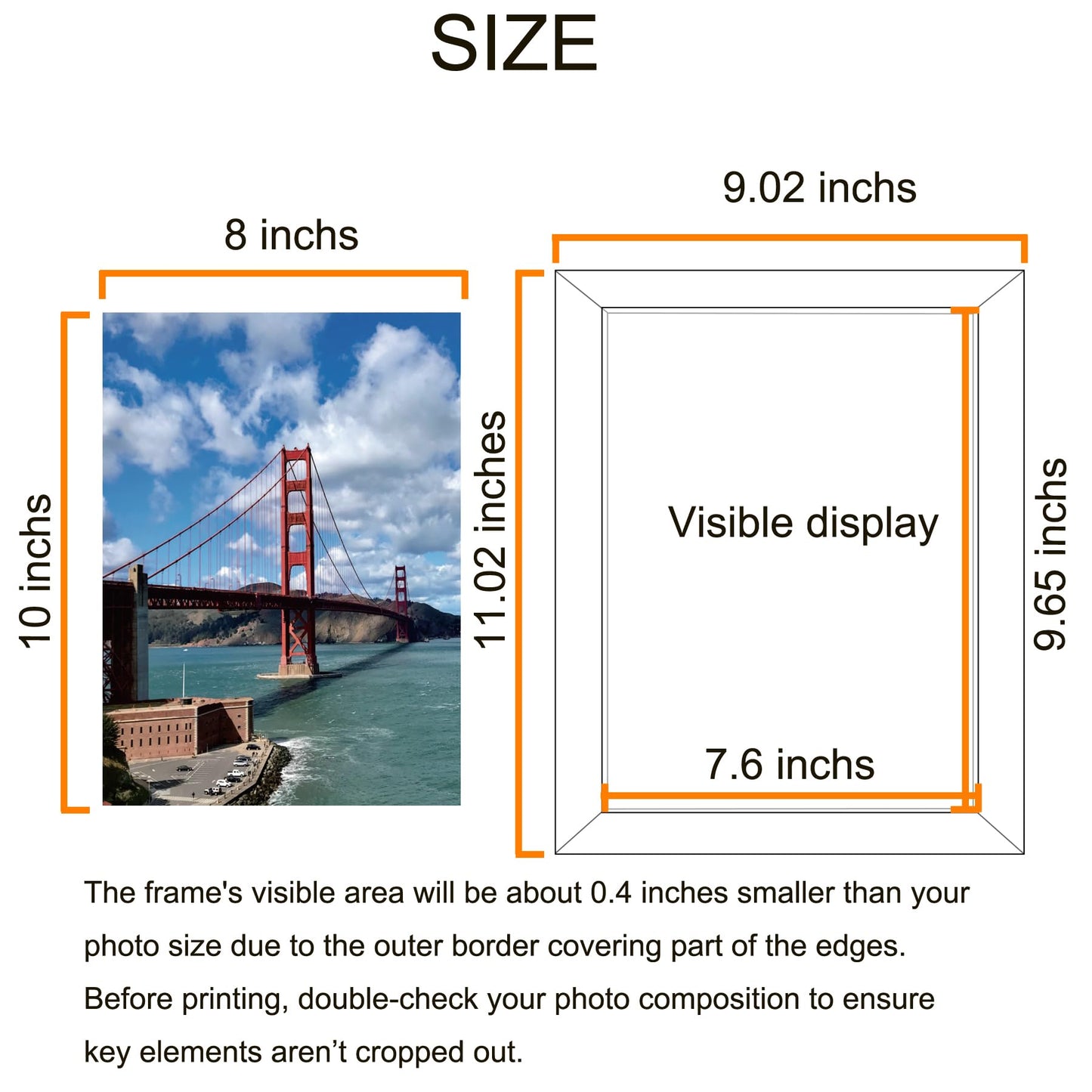 LUCKYLIFE 8x10 Picture Frame Brown for Wall Mounting or Tabletop Display, 2 Pack