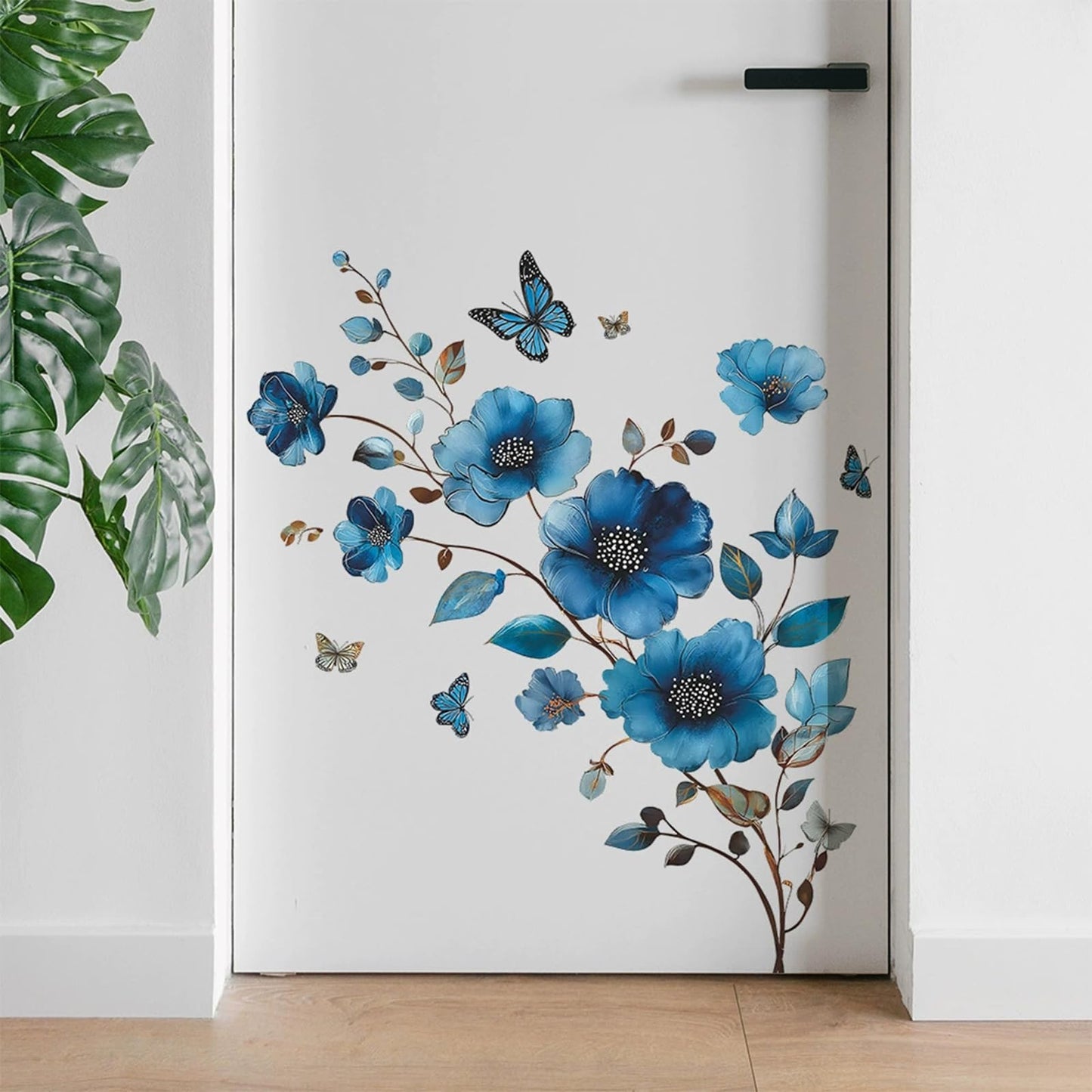 TUOKING Flowers Wall Stickers Decor,Removable Wall Murals Peel and Stick Modern Wall Art Decal Home Decor for Kitchen,Bedroom,Living Room