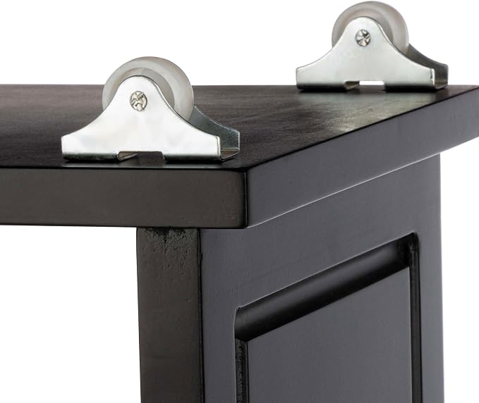 Lavish Home 3-Tier Slim Rolling Storage Cart - 16.7” x 9” Narrow Rolling Cart with Handle and Wheels for Bathroom, Laundry Room, and Kitchen Organization - Pull-Out Home Organizers (Black)