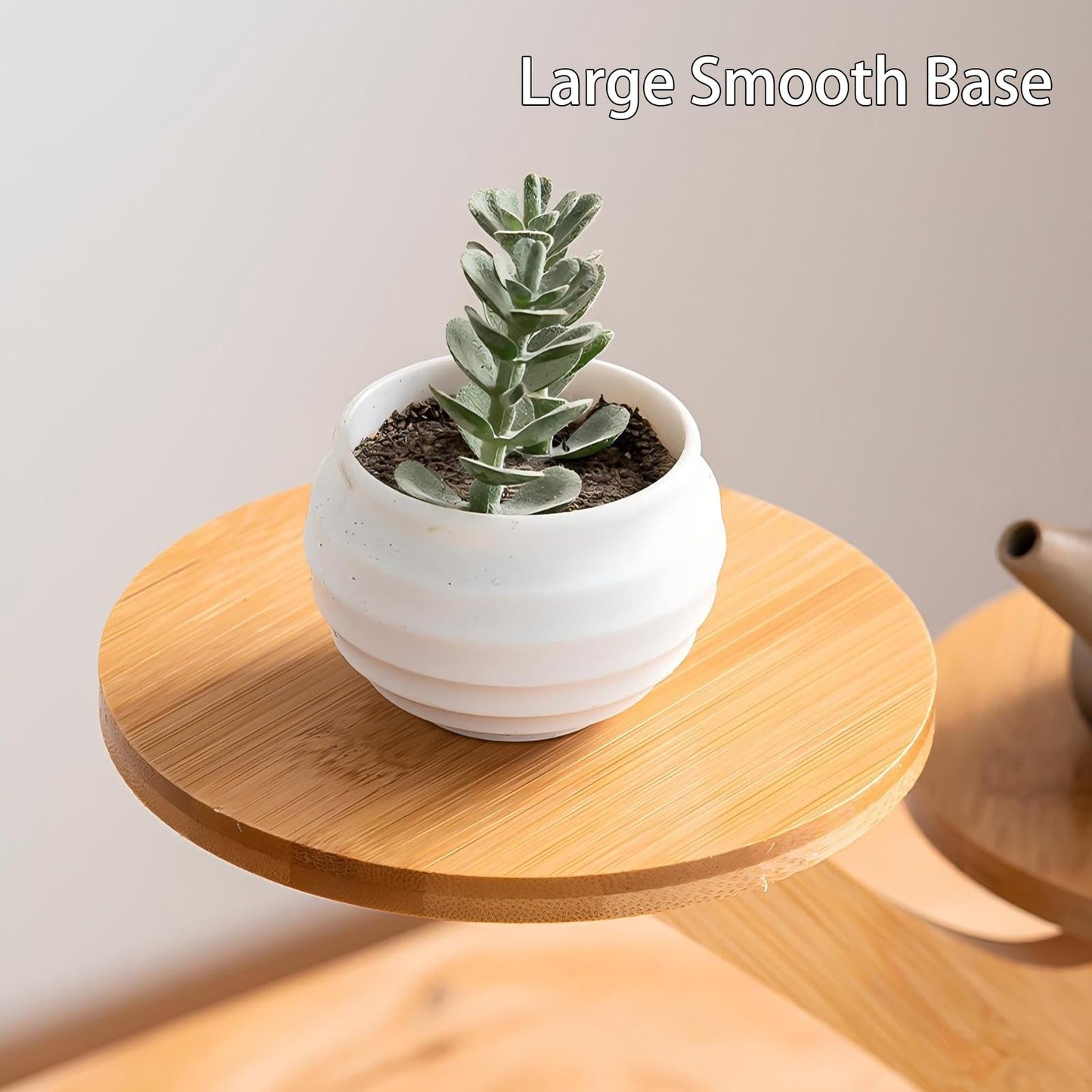 SRTFINE 2 Tiered Desk Plant Stand Bamboo Tree Plant Shelf Tabletop Succulent Herb Stand Desktop Plant Stand Indoor Plant Rack for in Living Room Office Decoration (2 Tiered)