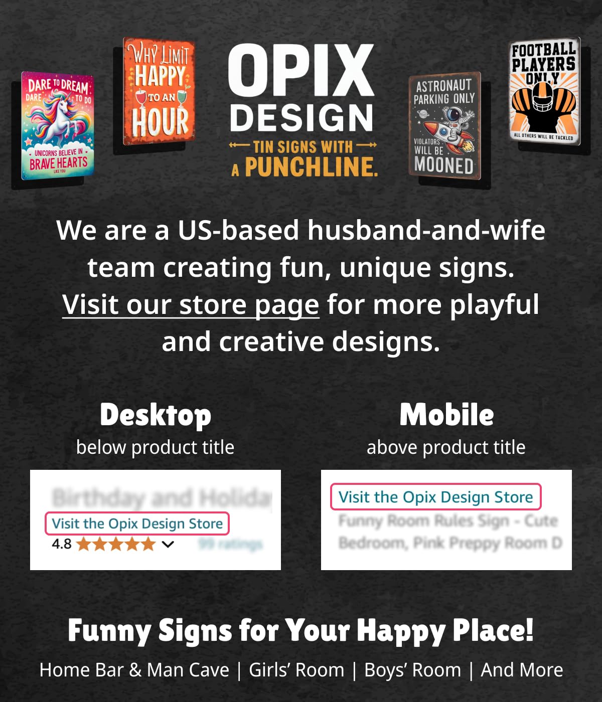 Opix Design Astronaut Parking Sign - Funny Space Room Decor for Boys, Outer Space Gift