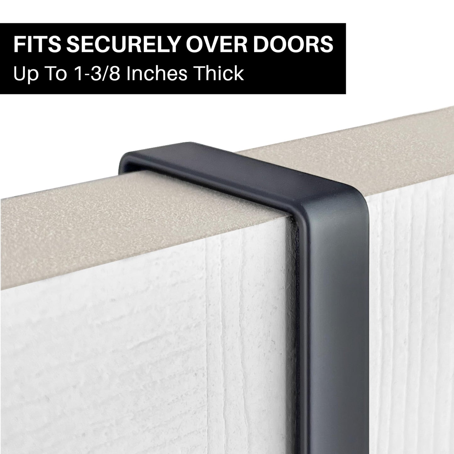 LYNK Professional® Home™ Over the Door Hooks - 9 Hook – Over the Door Coat Rack - Over the Door Hanger - Hanging Towels or Clothes - Bathroom, Bedroom, Laundry Room - Lifetime Ltd. Warranty, Black