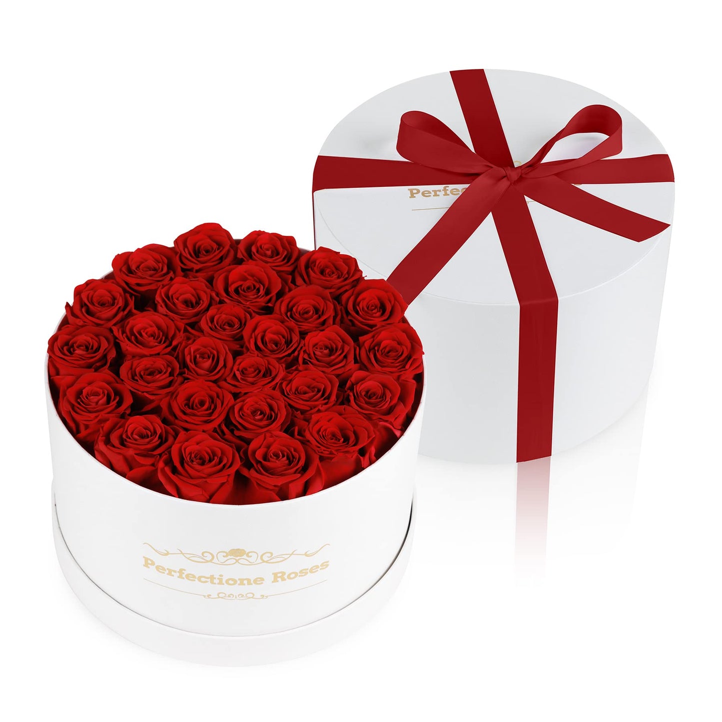 Perfectione Roses 27 Roses in a Box, Mothers Day Rose, Preserved Flowers for Her, Flowers for Delivery Birthday Gifts for Women (Red)
