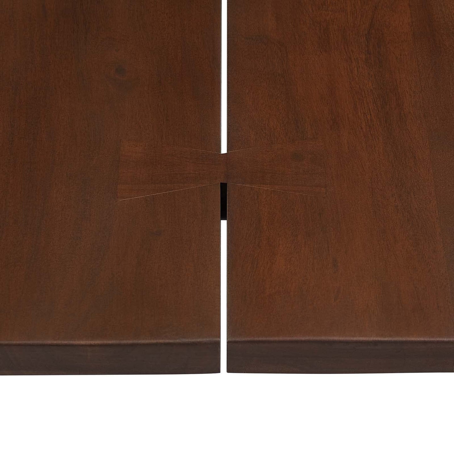 Modway Ardor 96" Live Edge Acacia Wood Rectangular Dining Table in Black Walnut
