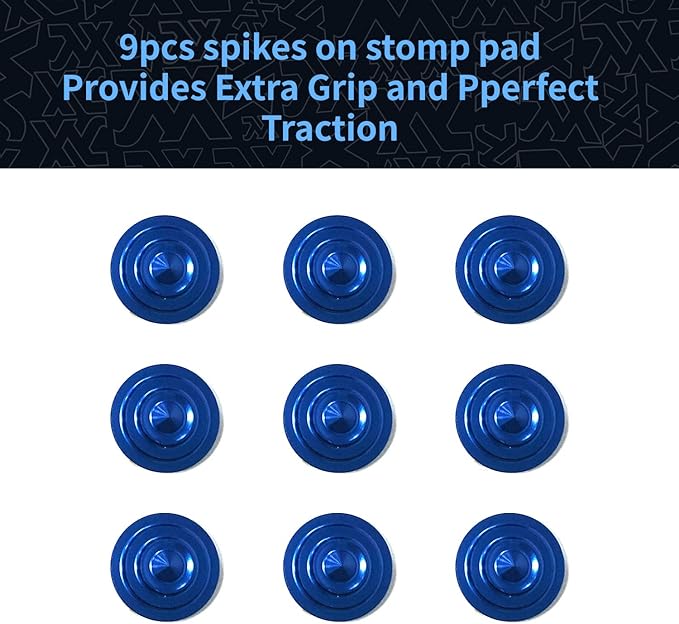 XCMAN 4 Layer-Cone Studs Dia 7.87 Inch Aluminum Snowboard Stomp Pad - 9pcs