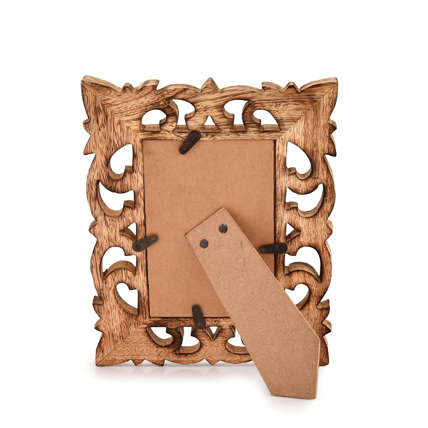 Kimona Tabletop Frames Hand Carved 6"x 4" Picture Frame with Real Glass for Tabletop Display, Photo Display Frames (10" X 8" X 0.75")