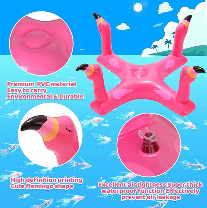 Voiiake Pool Floats Toys Games Set, Inflatable Cross Ring Toss Game Toy with 6pcs Rings for Kids Adults Family, Swimming Pool Water Game