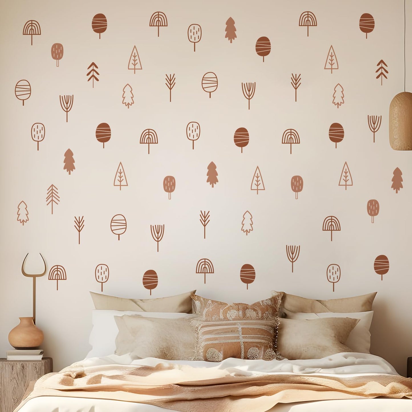 QUCHENG Boho Wall Stickers Girls Bedroom Removable Wall Decals Nursery Kids Room Decor Vinyl Murals DIY Cute Decorations 6 Sheets