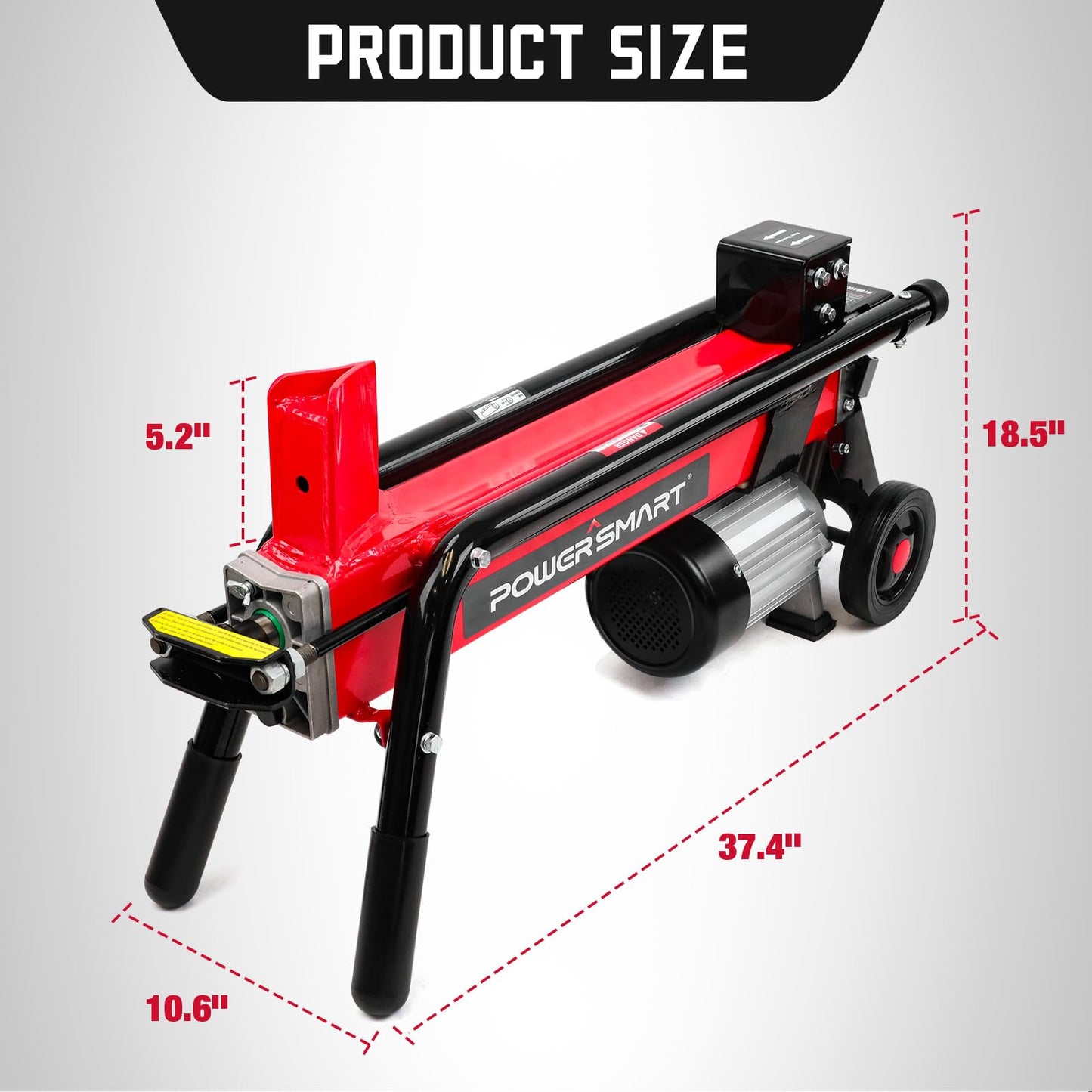 PowerSmart Electric Log Splitter & Wood Chipper 2-in-1 Bundle: 7-Ton Hydraulic Splitter for 20" Logs & 15-Amp Chipper for 1.77" Branches, Perfect Combo for Yard Cleanup & Firewood Making