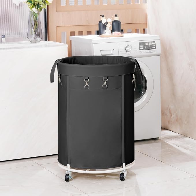 150L Large Capacity Rolling Laundry Basket Hamper with Wheels, Clothes hamper and Removable Bag for Home, Laundry Room, Bedroom, Bathroom, Apartment, Dorm