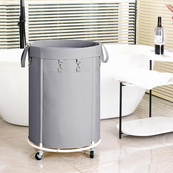 150L Large Capacity Rolling Laundry Basket Hamper with Wheels, Clothes hamper and Removable Bag for Home, Laundry Room, Bedroom, Bathroom, Apartment, Dorm