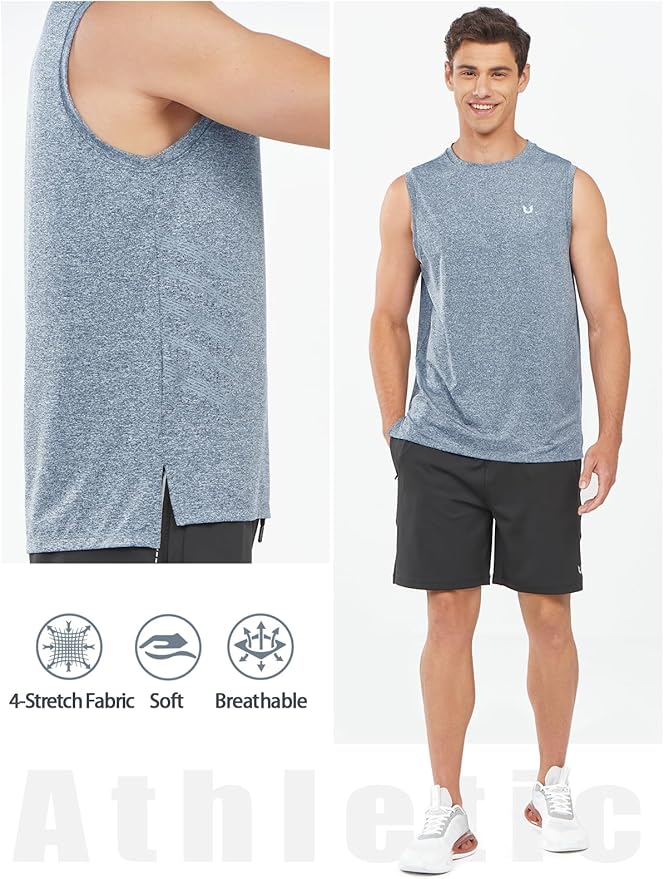 NORTHYARD Men's Athletic Workout Tank Top Running Gym Sleeveless Shirts Quick Dry Lightweight Training Sport Muscle Tank