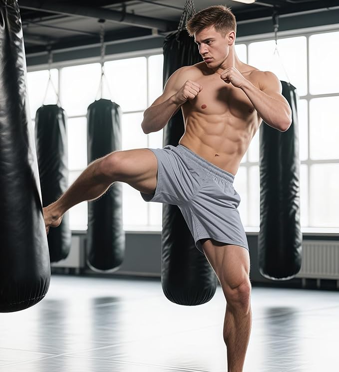 Aolesy Men's Gym Shorts Linerless & Liner - 5" Quick Dry Workout Running Shorts with Zip Pockets Sports Athletic Shorts