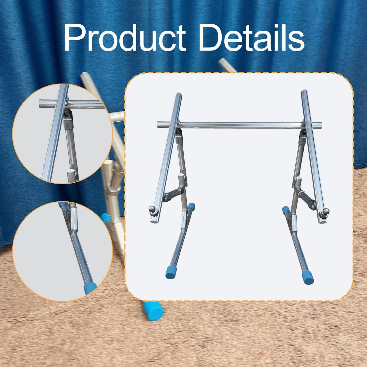 Hisxrcal Embroidery Frame Stand, Practical, Professional, Adjustable Floor Stand Made of Aluminum Alloy, 1 Bar