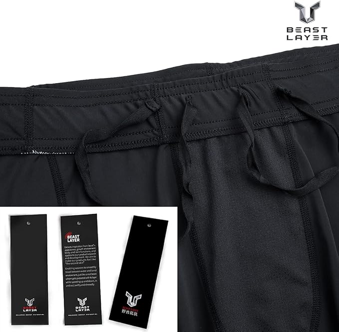 HUGE SPORTS Men's Rash Guard Swim Shorts Compression Swimming Jammer Cool Dry Active Swimsuit Workout Shorts Sports Tights