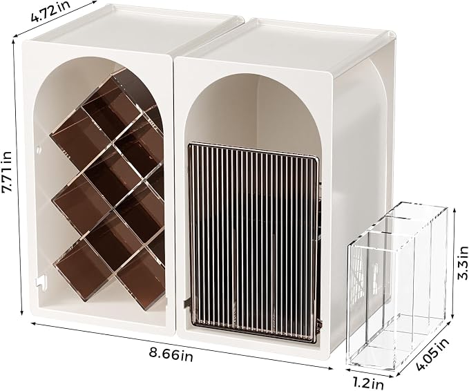 Modular Makeup Organizer, Clear Acrylic Cosmetic Storage Box with Drawer, Vanity Countertop Organizer for Makeup, Skincare and Beauty Accessories – Multiple Styles
