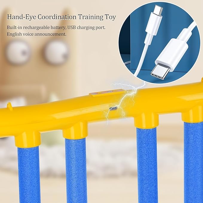Reflex Challenge Game - Drop Sticks, Hand Eye Coordination, Reaction Training, 3 Adjustable Speeds, Remote Control