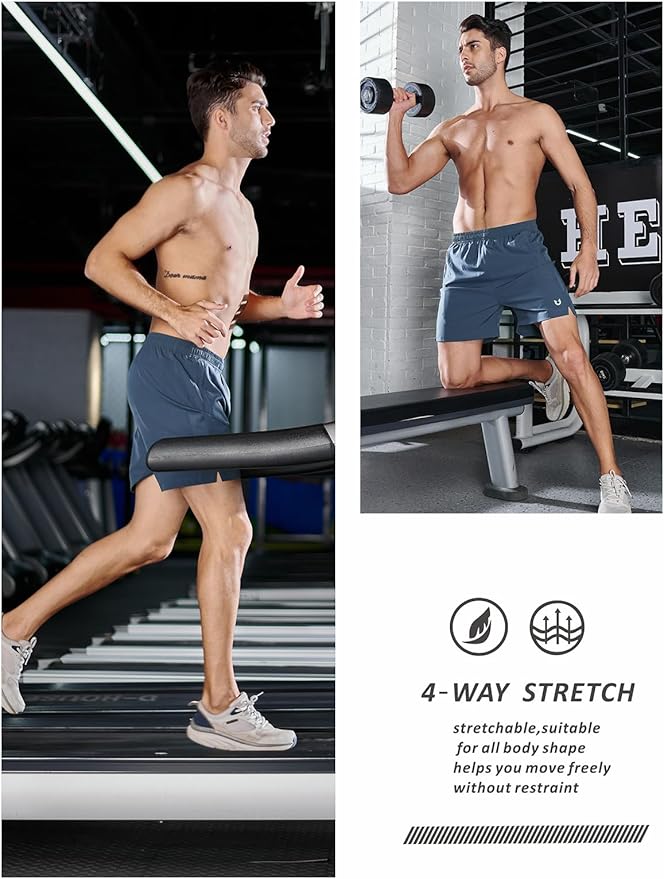 NORTHYARD Men's Running Athletic Shorts 5'' Workout Gym Tennis Short Quick Dry Lightweight Active Sports Basketball