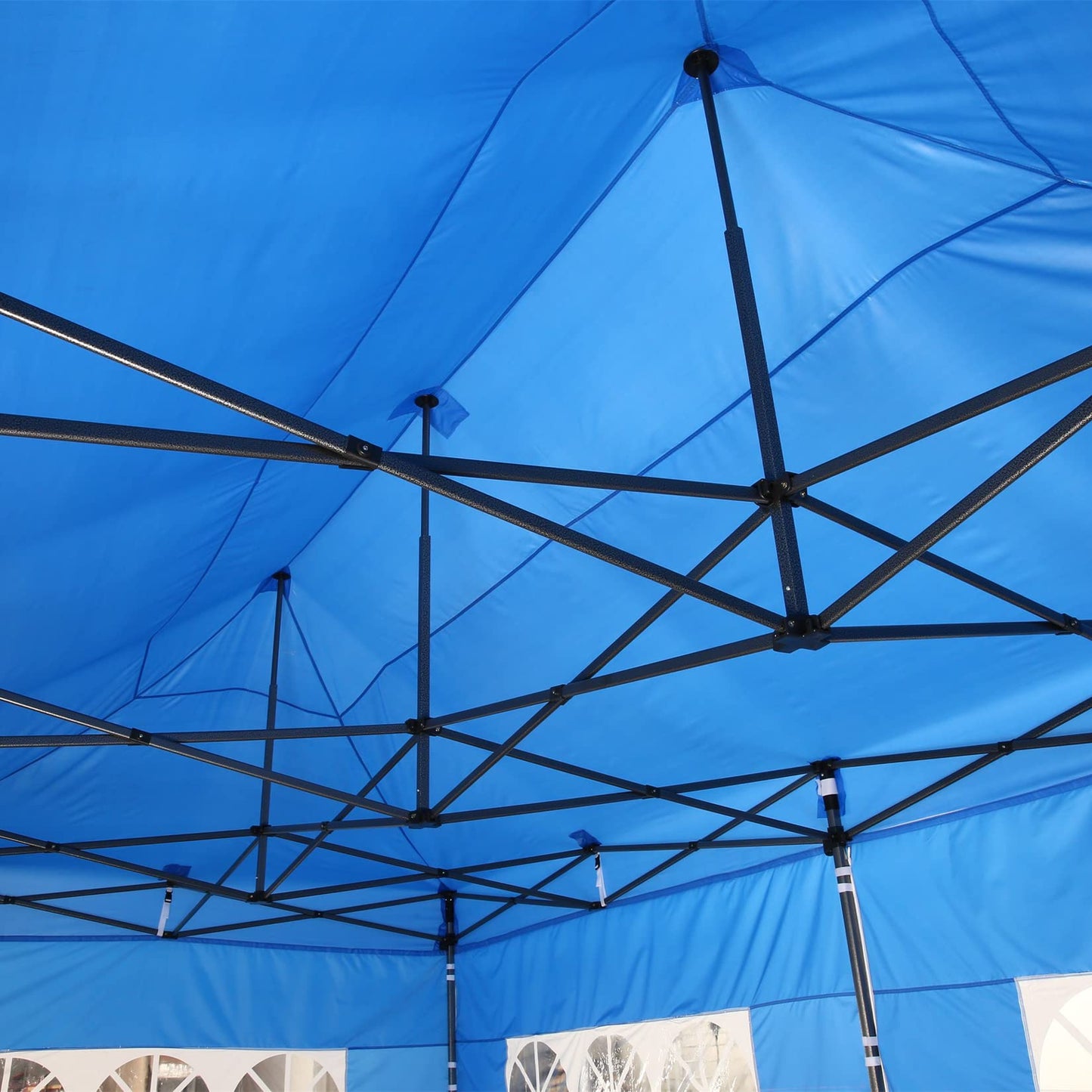 COBIZI 10x20 Pop Up Canopy with 6 Sidewall,Heavy Duty Canopy UPF 50+ All Season Wind Waterproof Commercial Outdoor Wedding Party Tents for Parties Canopy Gazebo with Roller Bag(10 x 20 ft White)