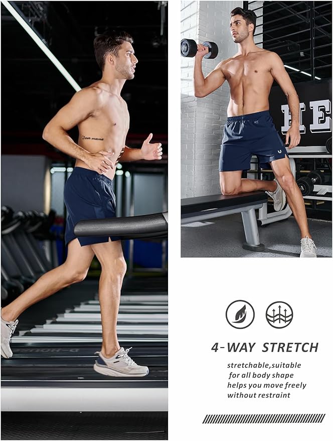 NORTHYARD Men's Running Athletic Shorts 5'' Workout Gym Tennis Short Quick Dry Lightweight Active Sports Basketball