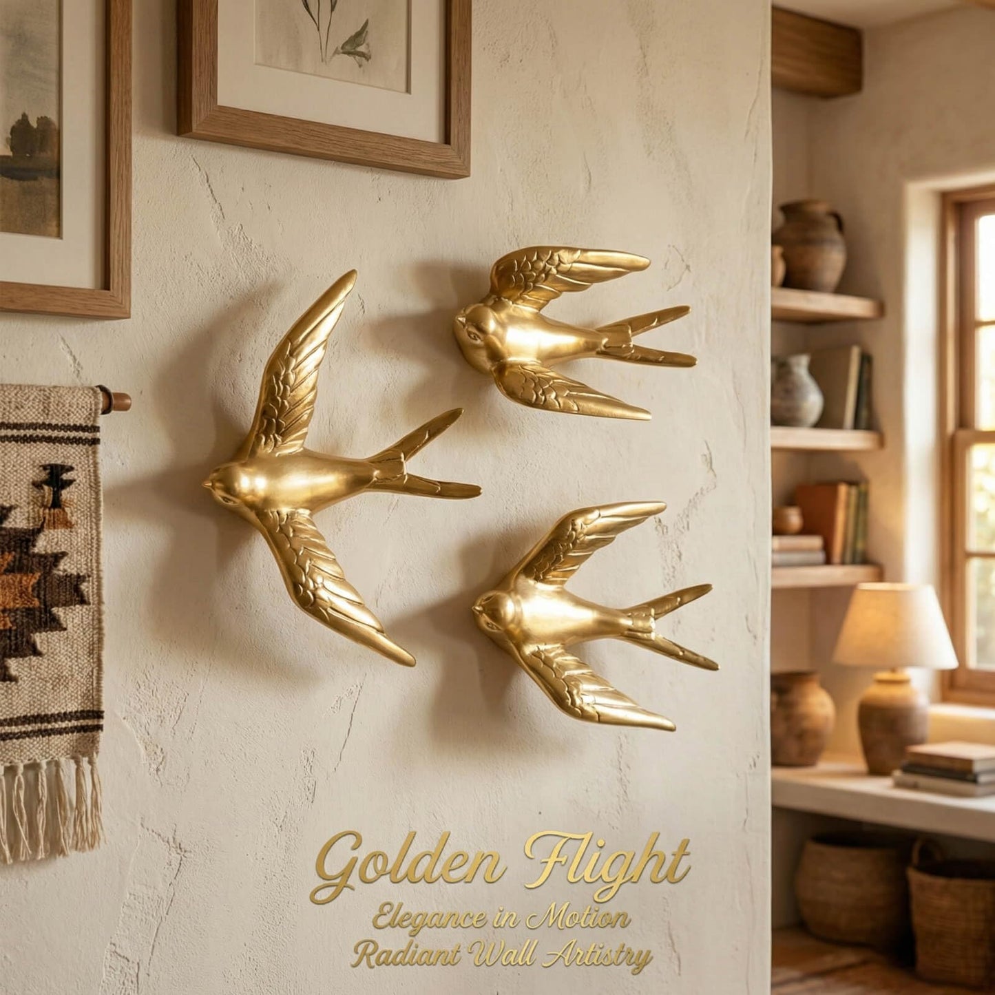 ZASEUCI Bird Wall Sculpture Art Set of 3, 5.1 Inch Resin 3D Sculpted Birds, Hanging wall decor and Elegant wall art for Home, Stylish wall art for living room