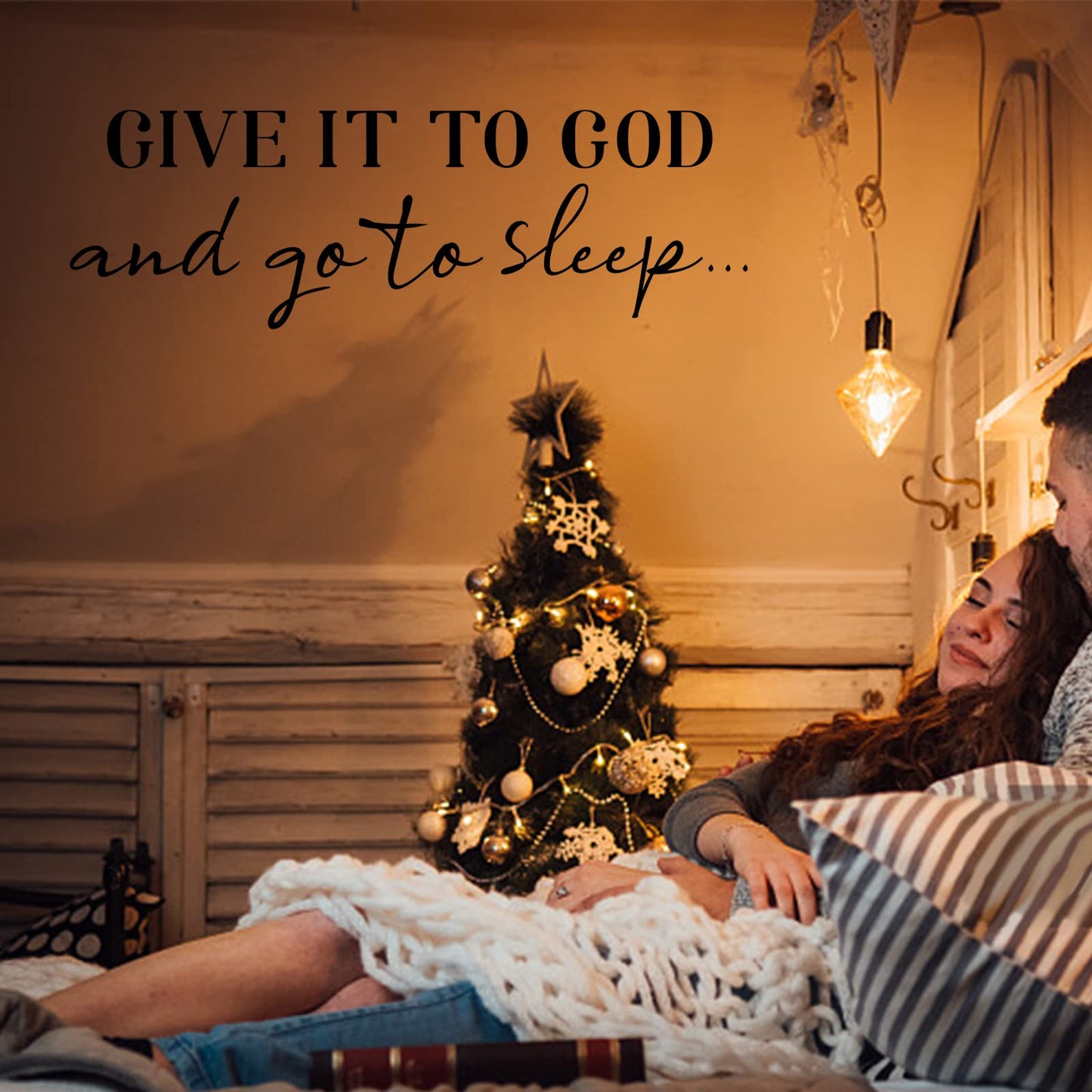SUPERDANT Wall Decals Give It to God Quotes Wall Stickers Vinyl Art Decor Stickers DIY Saying Vinyl Art Decal Sticker Home Decoration for Living Room Bedroom Kitchen School Dormitory Wallpaper Decor