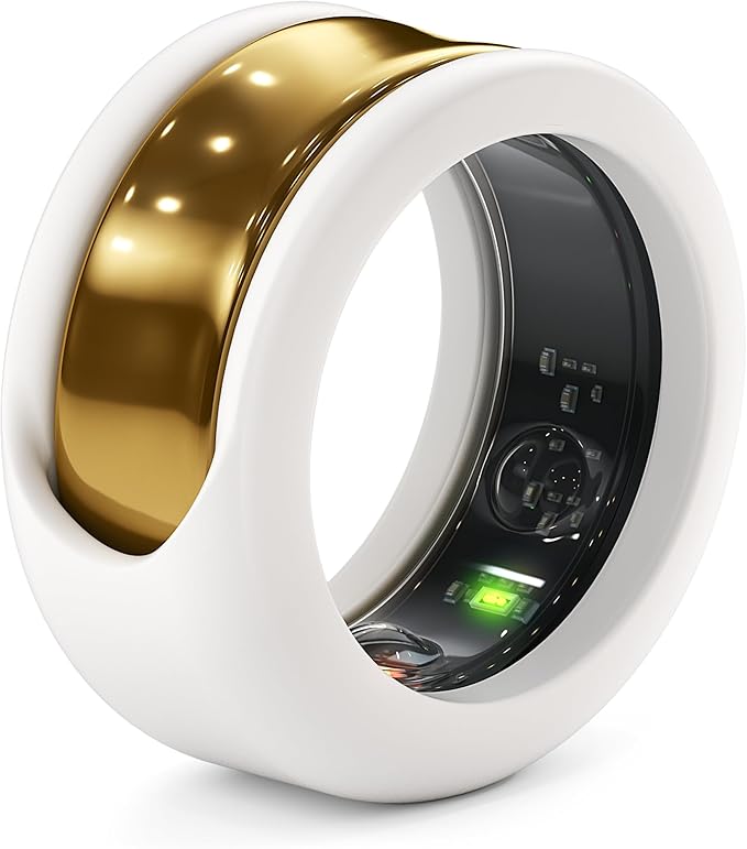 Rinfit Smart Ring Protector - Silicone Ring Enhancer for Active Lifestyle and Gym - StyleFit U.S. Design Patent - White, Size 7