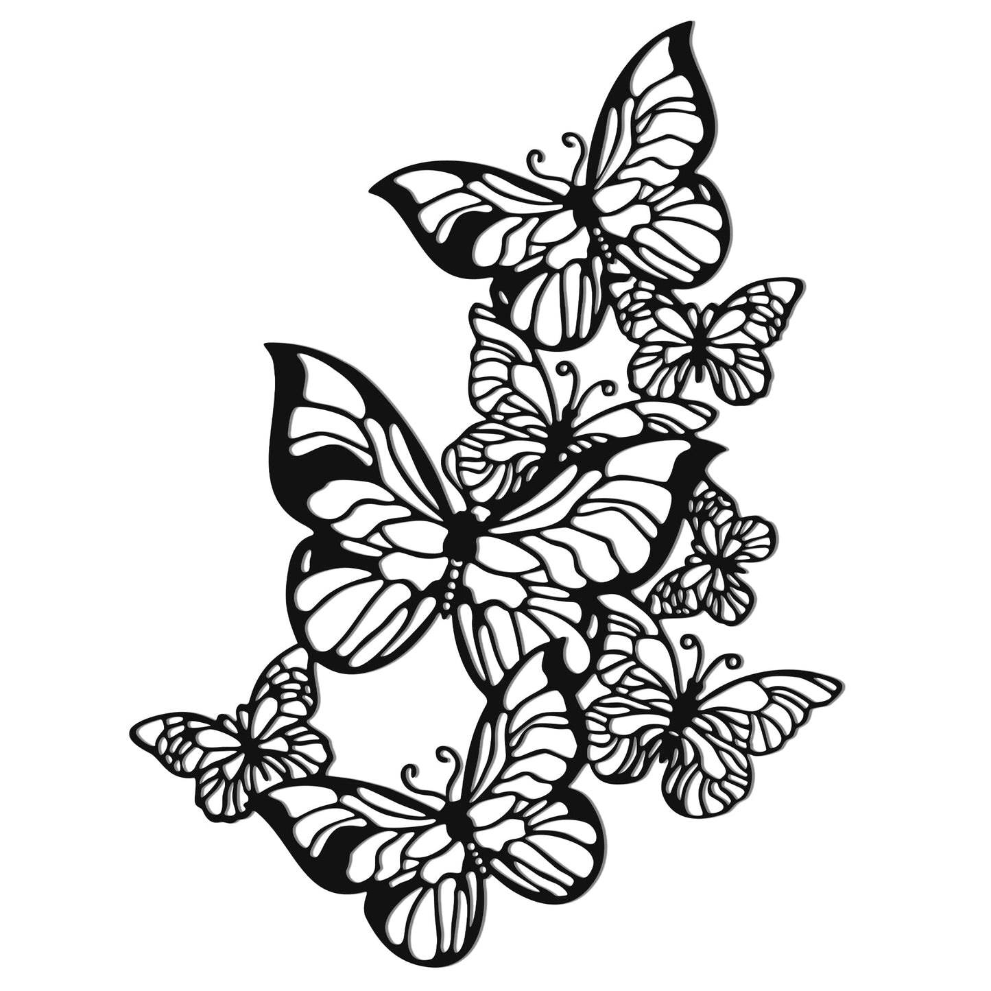 Slickss Exquisite Metal Butterfly Wall Decor – Lifelike Black Butterfly Wall Art for Teen Girl Room Decor, Versatile Home & Room Decoration Sculptures
