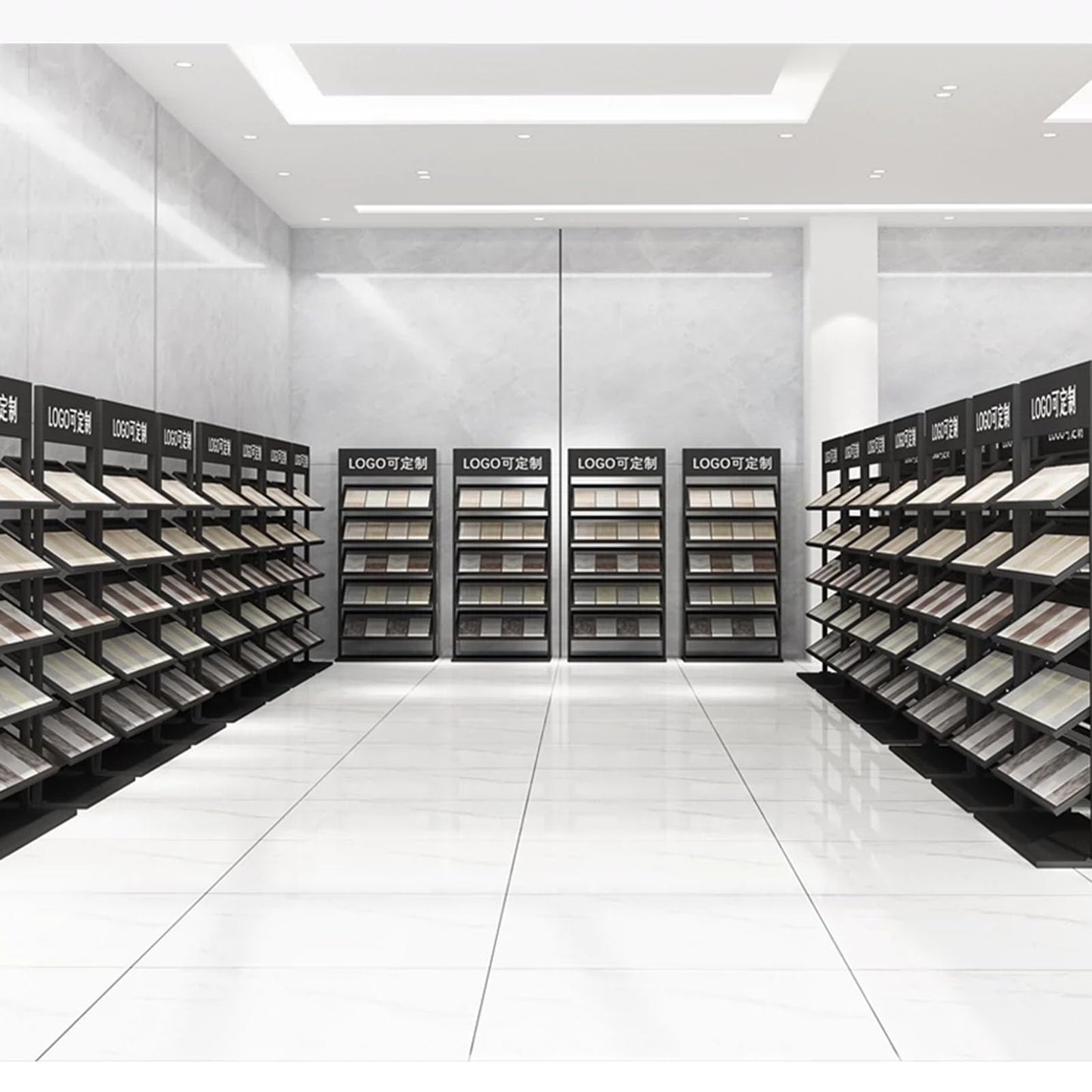 RIYUESHENGHENG Tile Sample Display Stand,Wooden Floor Sample Holder Standing Stone Flooring Display Shelf，Building Material Sample Display Rack Retail Rack，for Shops Exhibition Halls Events