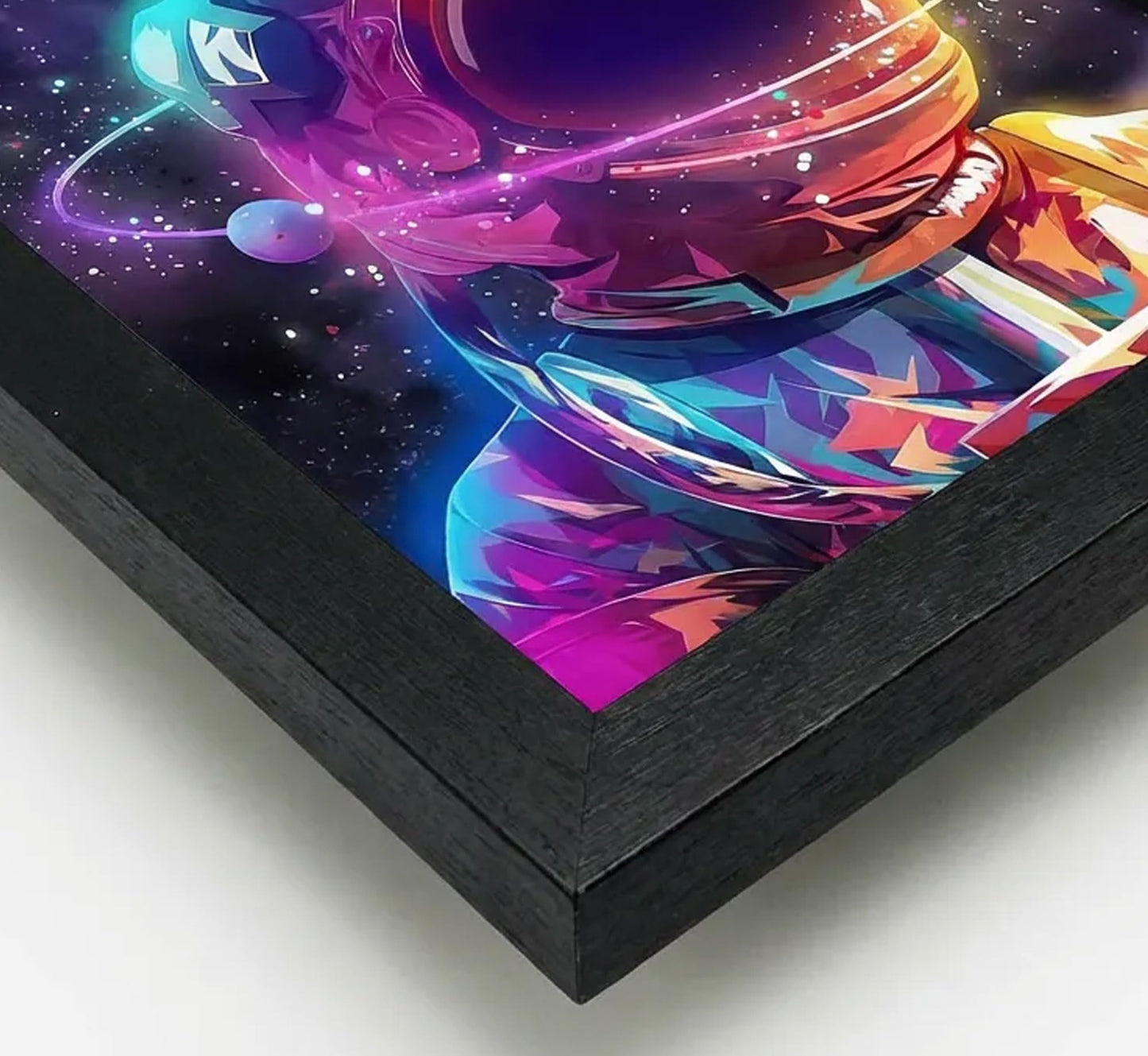 Framed 3pcs Astronaut Canvas Wall Art Dreamy Outer Space Galaxy Pictures Wall Decor Sci Fi Artwork Modern Universe Posters Prints Painting for Boys Bedroom Living Room Home Decoration