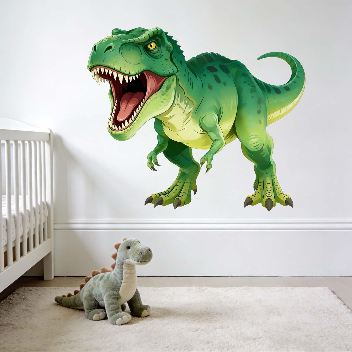 Dinosaur Wall Decals for Boys Nursery: Tyrannosaurs Dino Theme Peel and Stick Boys Room Decor Removable Wall Stickers for Kids Bedroom Ages 1-12 Years