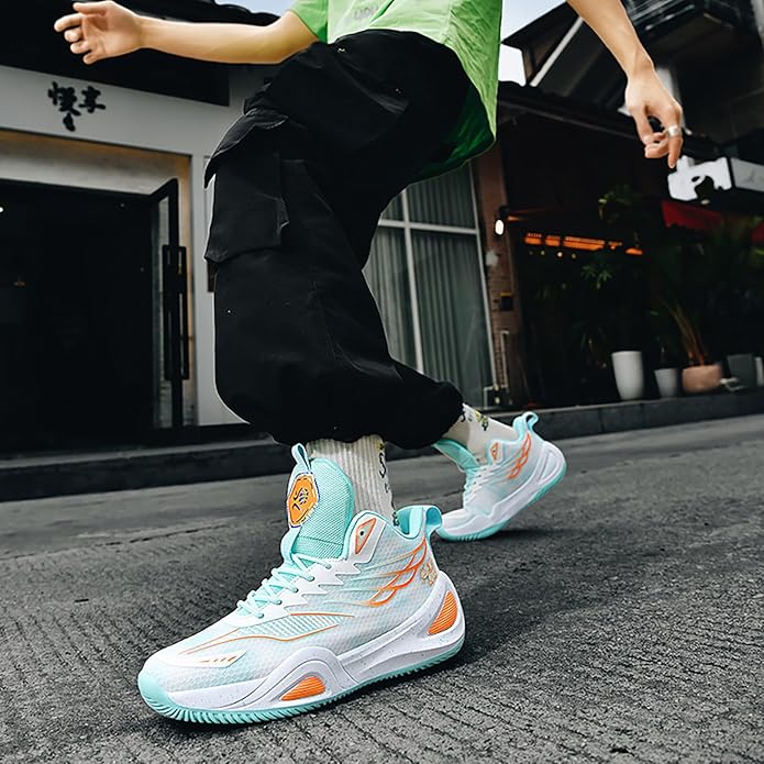 High Top Womens Mens Basketball Shoes Breathable Non Slip Outdoor Sneakers Comfortable Fashion Athletic Training Sport Shoes