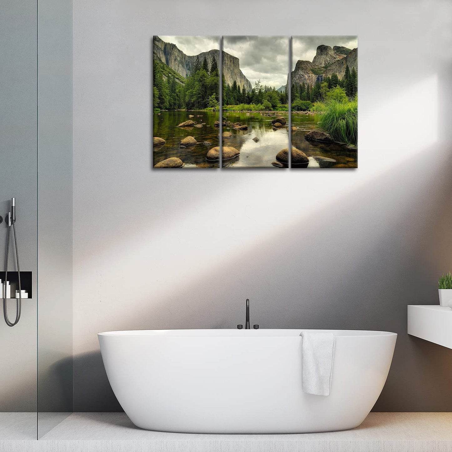 Yosemite Wall Art Nature National Park Lake Mountain Trees Rocks Pictures Prints On Canvas Landscape The Wall Decor for Home Modern Decoration
