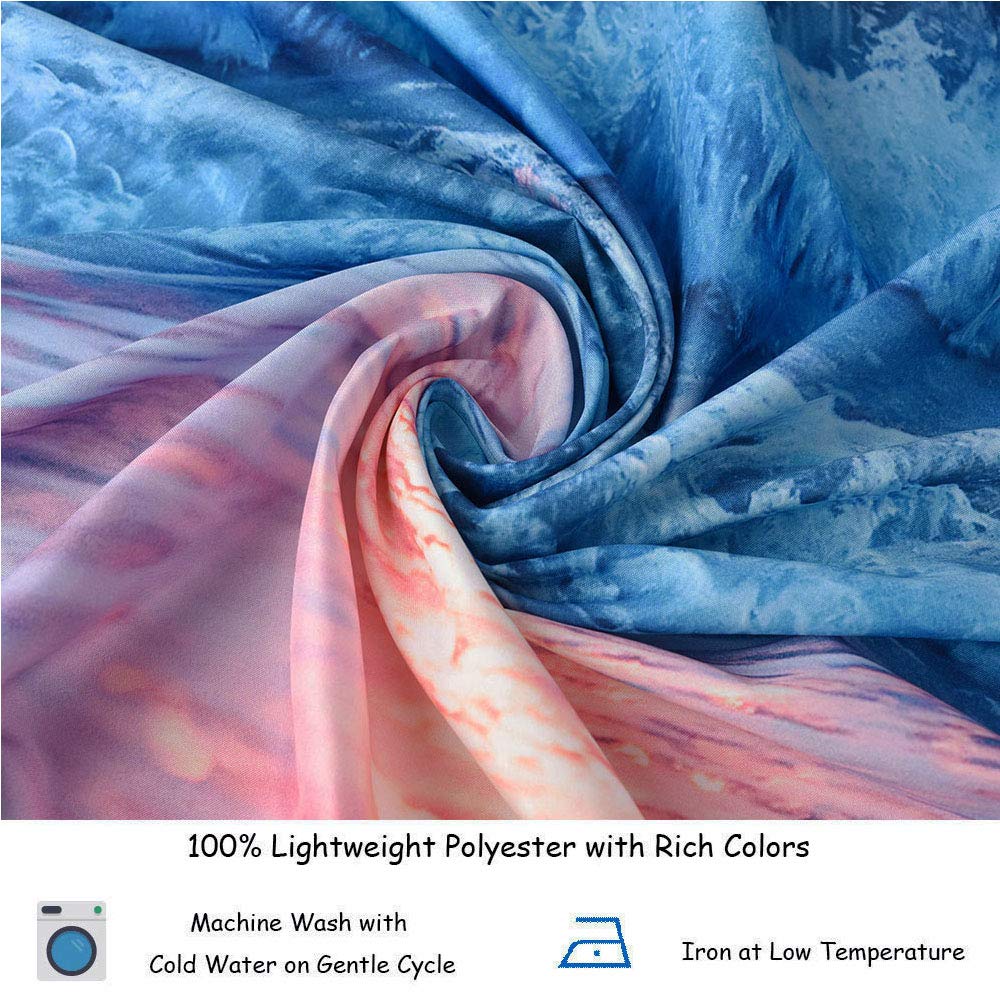 IcosaMro Ocean Tapestry Wall Hanging, Sea Beach Wave Sun Cloud Landscape Scenery Nature Wall Art [Double-Folded Hems] Bohemian Home Decor for Bedroom, Dorm, College, Living Room, 51x60, Blue