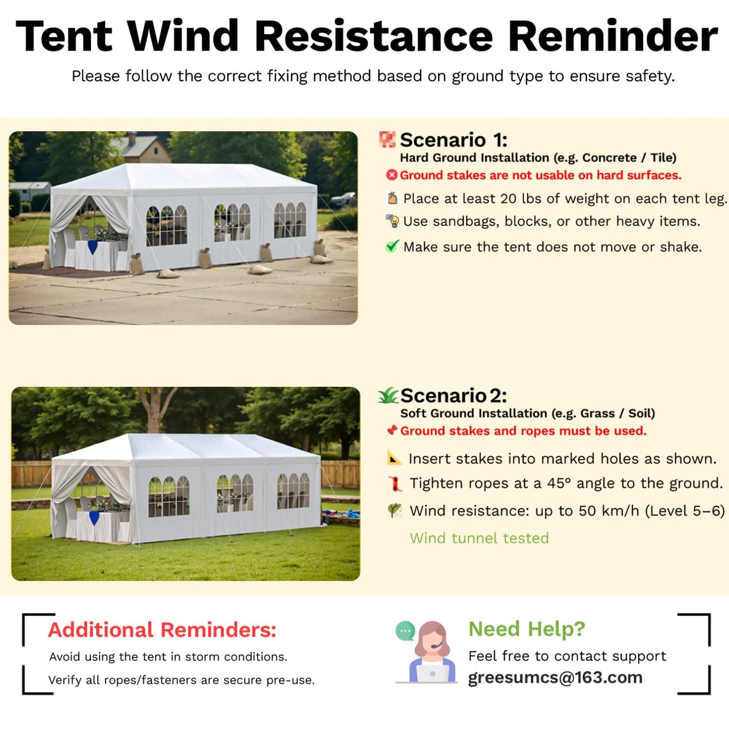 Greesum 10x30 Outdoor Canopy with with 6 Side Removable Walls, Upgrade Patio Camping Heavy Duty Gazebo Shelter for Party Wedding BBQ Events, Waterproof Tent, White