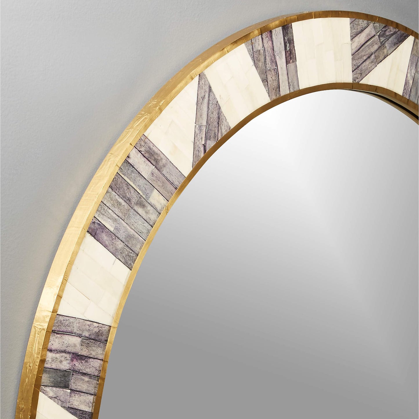 RUDRAKSHA CORPORATION Bone Inlay Mirror Frame Handcrafted Decorative Wooden Frame with Intricate Bone Inlay Pattern for Elegant Home, Living Room, Bedroom and Bathroom Wall Décor