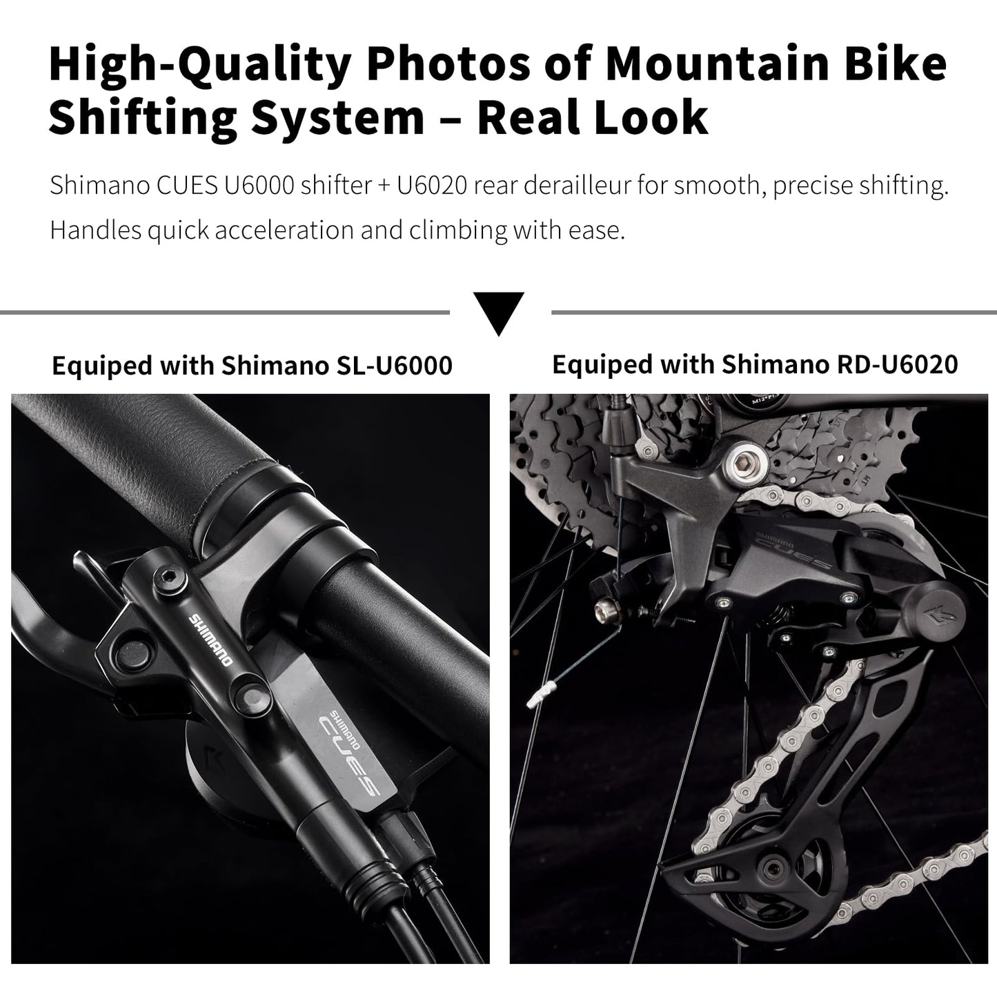 SAVADECK Carbon Fiber MTB with U6000 10 Speed Shift Groupset, Hydraulic Disc Brake with MT200 Break System (Shimmering White, 29 * 15.5)