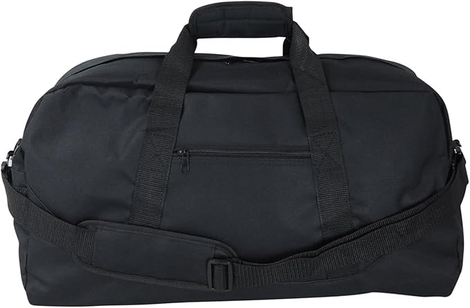 DALIX 18" Two Tone Duffle Bag Medium Black Red Blue Gold Pink Purple Gray