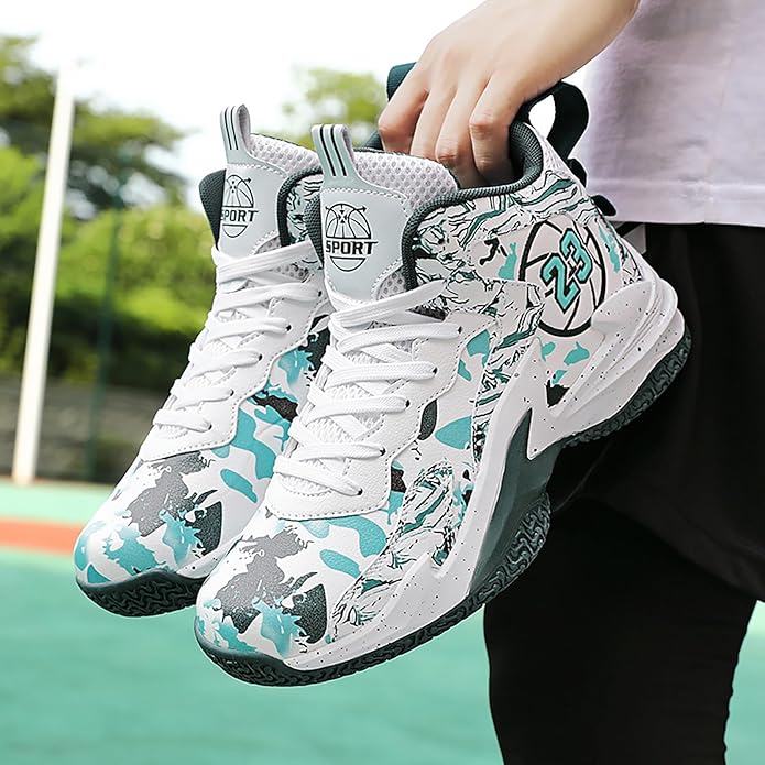 Boys Basketball Shoes Breathable Indoor Athletic Shoes Youth Outdoor Fashion Sneakers Comfortable Basketball Shoes for Girls