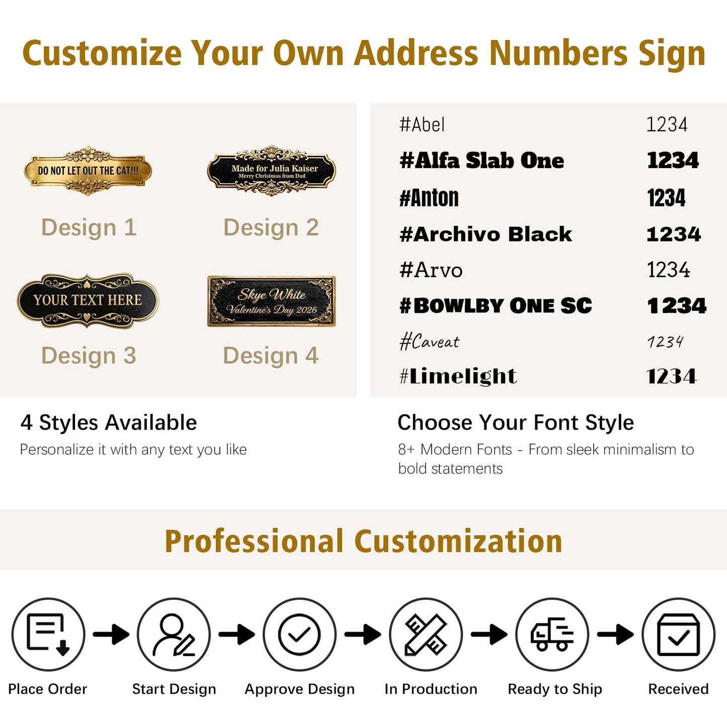 Customized Brass Door Plaques Custom Message Plate Personalized Engraved Brass Sign for Home, Office, Door, Wall, Business, Gifts, Best Home Decor Plaques Antique Finish Plaques