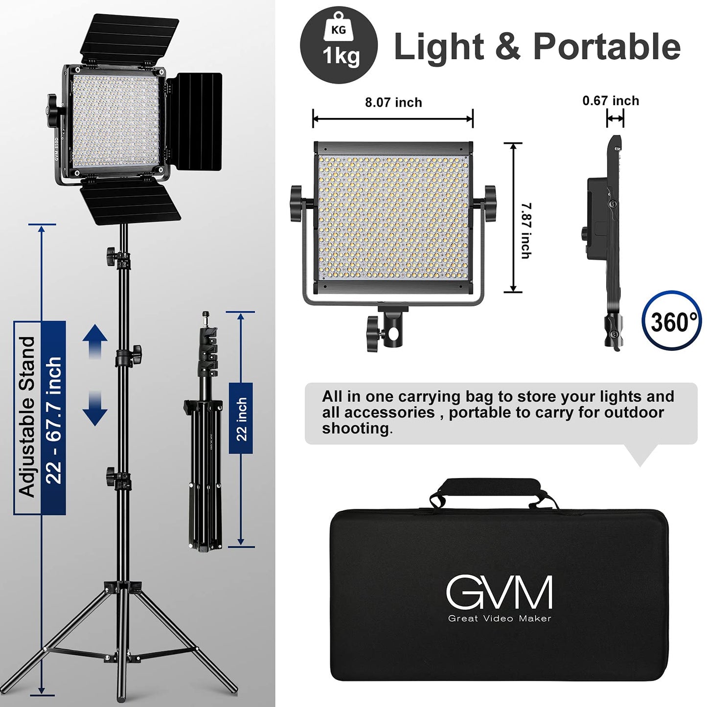 GVM RGB Video Lighting, Bi-Color Led Video Light Kit with APP Control, 2 Packs 850D Photography Lighting Kit CRI 97+ for Web Conference, YouTube, Gaming, Zoom, Aluminum Alloy Shell
