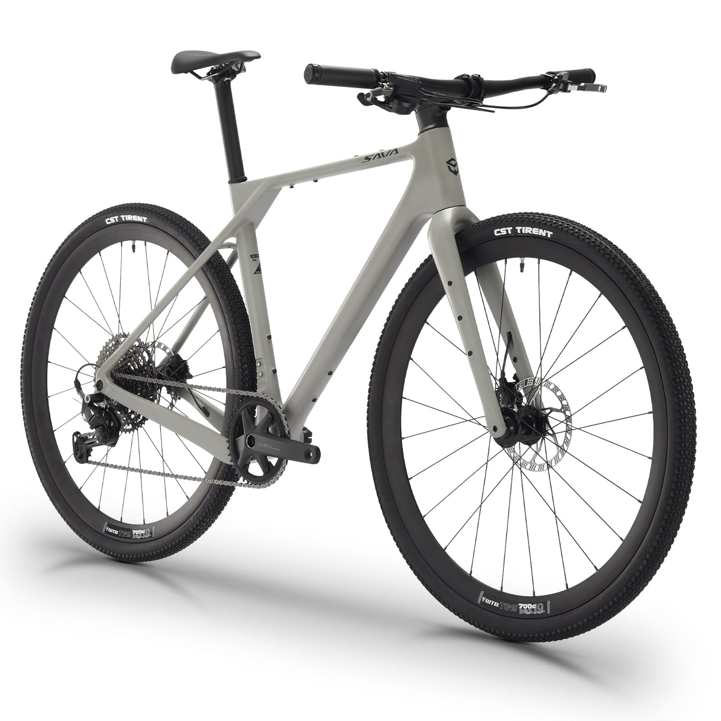SAVADECK Carbon Gravel Bike - T800 Carbon Frame & Fork | Shimano U6000 11-Speed Groupset | Hydraulic Disc Brakes | 700CX40mm All-Terrain Tires | Men & Women Road/Off-Road Bicycle (Gray, 58cm)