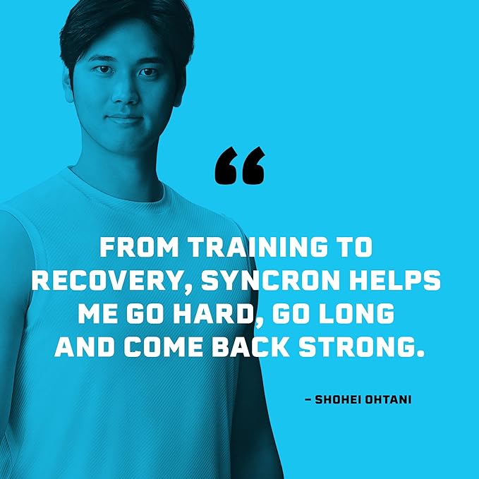 Syncron Post Workout Sports Drink Endorsed by Shohei Ohtani, Sugar Free Electrolyte Hydration, Aluminum Bottled Drink, Taurine, L Arginine & BCAAs for Athletes, Grapefruit Flavor, 6 Pack, 16 oz