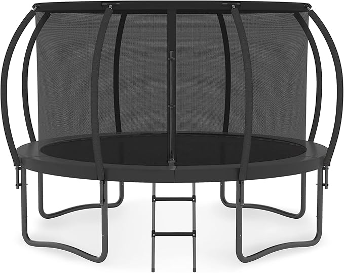 Trampoline 12FT 14FT Enclosure Net Outdoor Jump for Kids and Adults Round ASTM Approved 400/450LBS Weight Capacity
