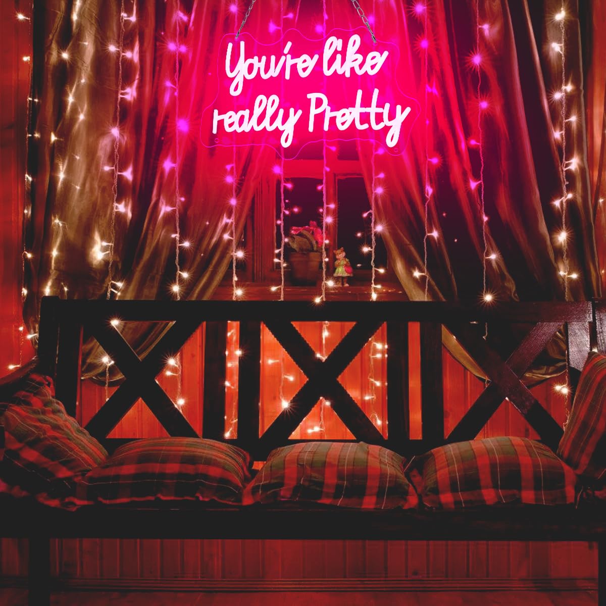 You Are Like Really Pretty LED Neon Sign, 15 * 9 inch, Pink USB Powered Neon Sign for Room Decor, Girls Room, Party, Gifts