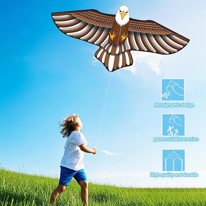 YongnKids Kite for Kids Age 4-8 8-12, Large Kites for Boys Adults Easy to Fly & Assemble, with 328ft String,Perfect for Beach Trip Park Family Activities Outdoor Games