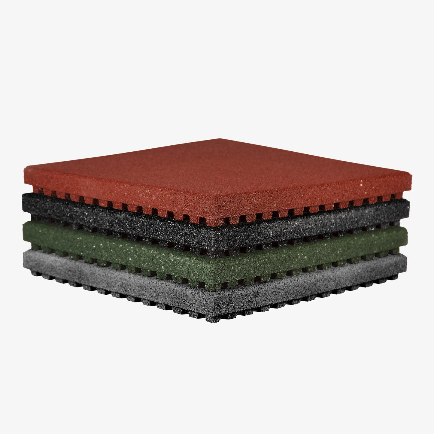 IncStores 2.5 Inch Thick Jamboree Rubber Interlocking Floor 2' x 2' Tiles | Heavy Duty Rubber Outdoor Tiles to Build Better Playgrounds at Homes, Schools, and Daycares | Green, 75 Tiles