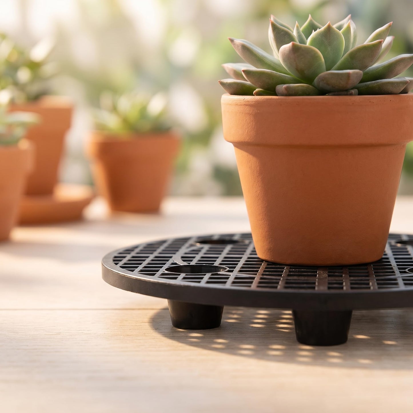 Jhdydz 6 Pcs Plant Risers for Pots Outdoor & Indoor – Heavy Duty Pot Stand for Plants Outdoor, Planter Risers for Outdoor Pots, Flower Pot Stand, Plant Pot Stabilizers from Wind, Pot Riser