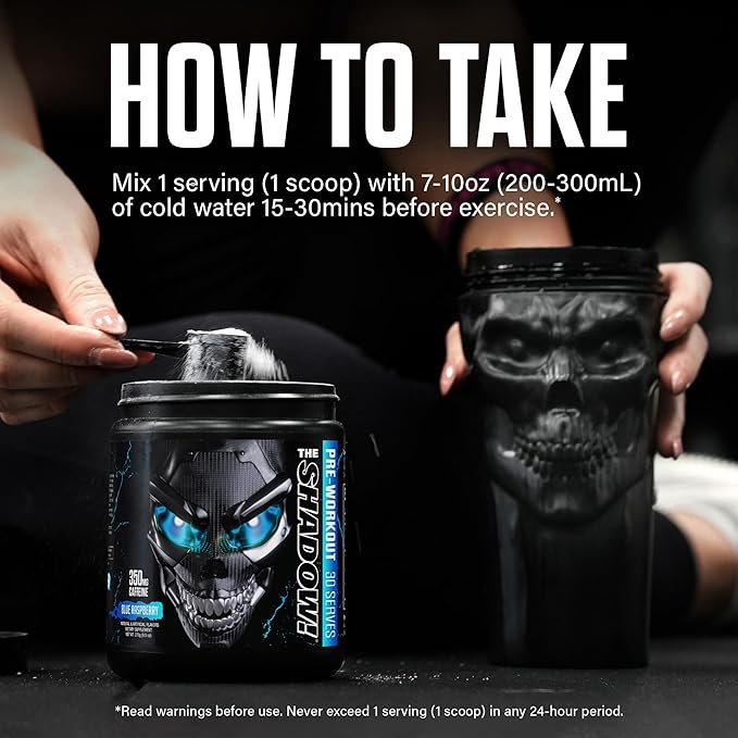 JNX SPORTS The Shadow! 350mg of Caffeine Hard Core Preworkout - Strawberry Pineapple 30 Servings | Electric Energy, Mental Focus & Superhuman Strength for Men & Women