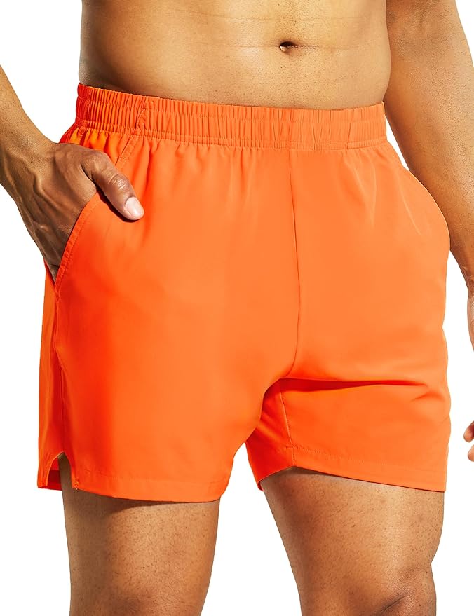 Nepest Men's 5?™â€?Athletic Running Shorts with Pockets, Lightweight Quick Dry Gym Workout Training No Liner Shorts